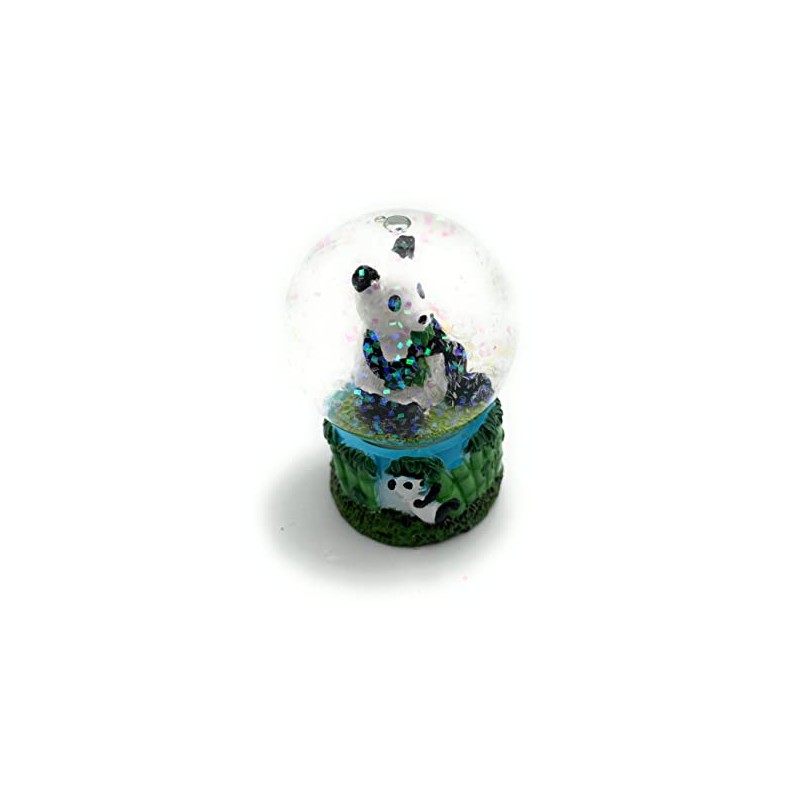 Onwomania Panda Bear Cute Height 6.5 cm Snow Globe Glitter
