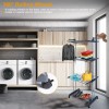 Dual Side Wings Rolling Collapsible Clothes Drying Rack Laundry Dryer