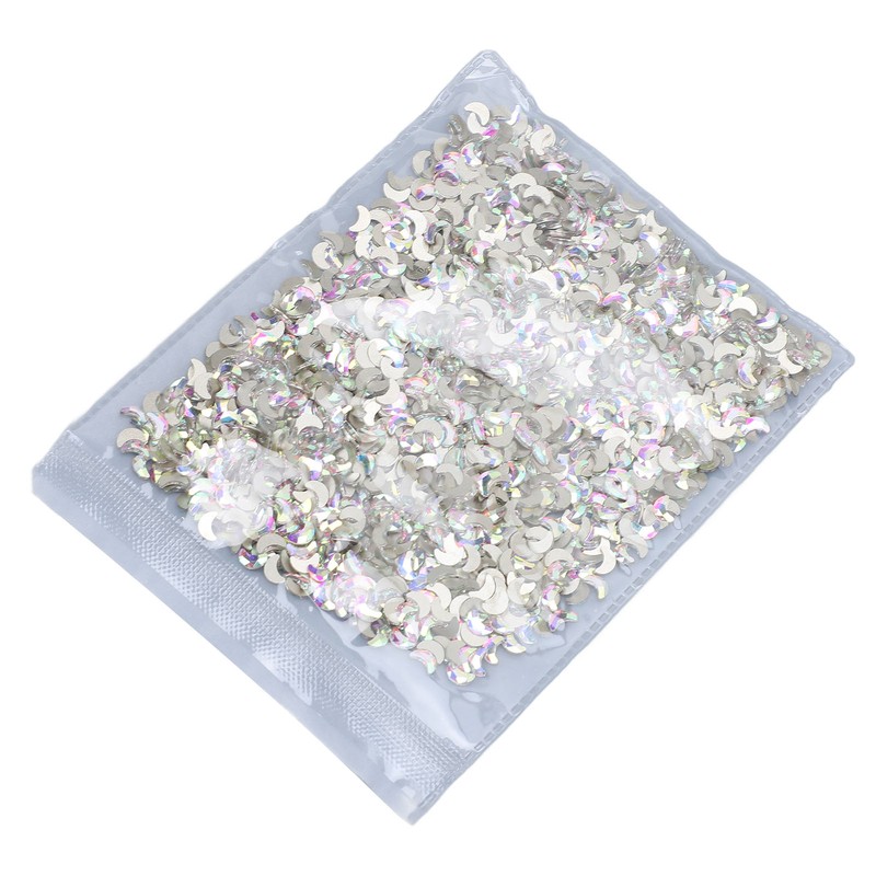Crescent Moon Rhinestone Flatback Nail Art Jewelry Glittering Secure Fit