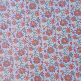 E-Tailor® Hand-Block Printed Pre-Cut Cotton Fabric Ideal for Dressmaking, Sewing, Crafting, Upholstery, Patchwork, Quilting Etc. (Pattern-33, 5 Yard pre Cut)