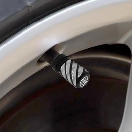 JNNJ 4 Stücke Ventildeckel Autoreifen Ventilabdeckung, Ventilkappen Autoventil Metallkappen, Reifen Ventilkappen Auto Ventilkappens Für Auto Motorrad Reifen, Ventilkappen Auto Ventildeckel(Schwarz)