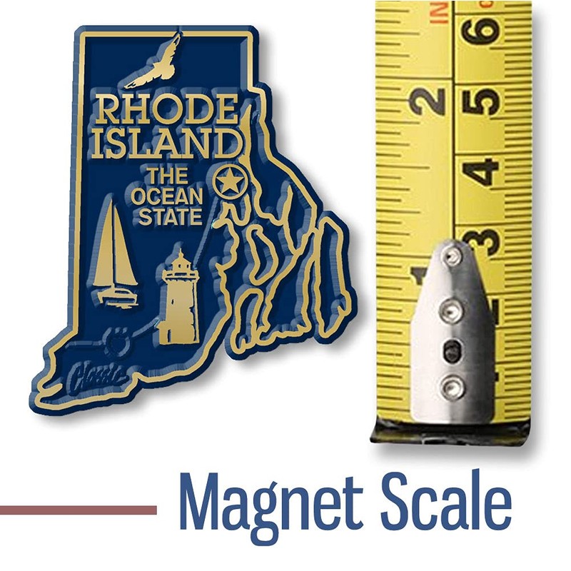 Rhode Island Small State Magnet by Classic Magnets, 1.9" x