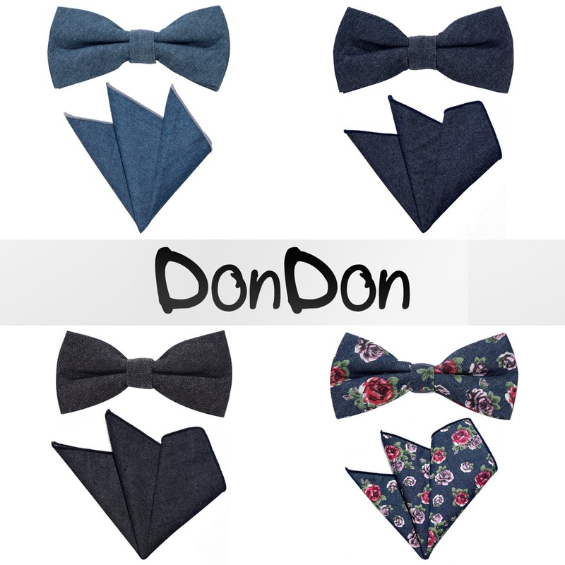 DonDon 2-piece set in Jeans look with a men's bow