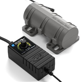 Motor eléctrico de 3800 RPM, motor de vibración DC 12 V, motor de cepillo de carbono de 10 W, con fuente de alimentación ajustable para silla de masaje eléctrica, cama, industria, tamizador, más vibradores