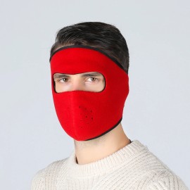Unbranded Winter Warmer Fleece Full Face Mask Ski Snow Face Mask Balaclava for Women Men - Red