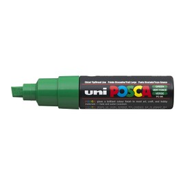 UNI POSCA PC-8K CHISEL TIP MARKER PEN- GREEN (BOX OF 6)