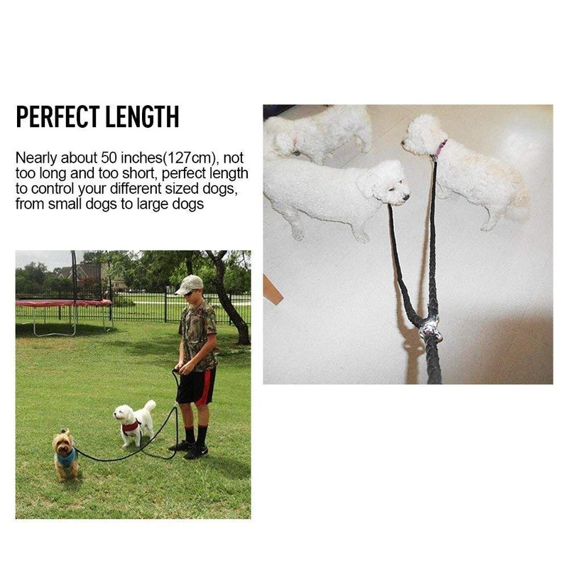 ADOGO® Dog Lead Splitter,No-Tangle Double Dog Leash for Walking and