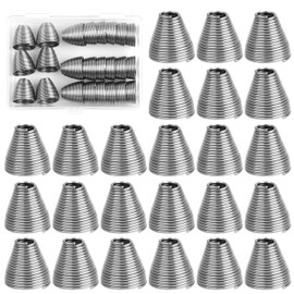 OROOTL Ballyhoo Bait Springs, 24pcs Stainless Steel Bait Rigging Springs for Ballyhoo Rigs Saltwater Ballyhoo Bait Accessories for Offshore Trolling Fishing Size L