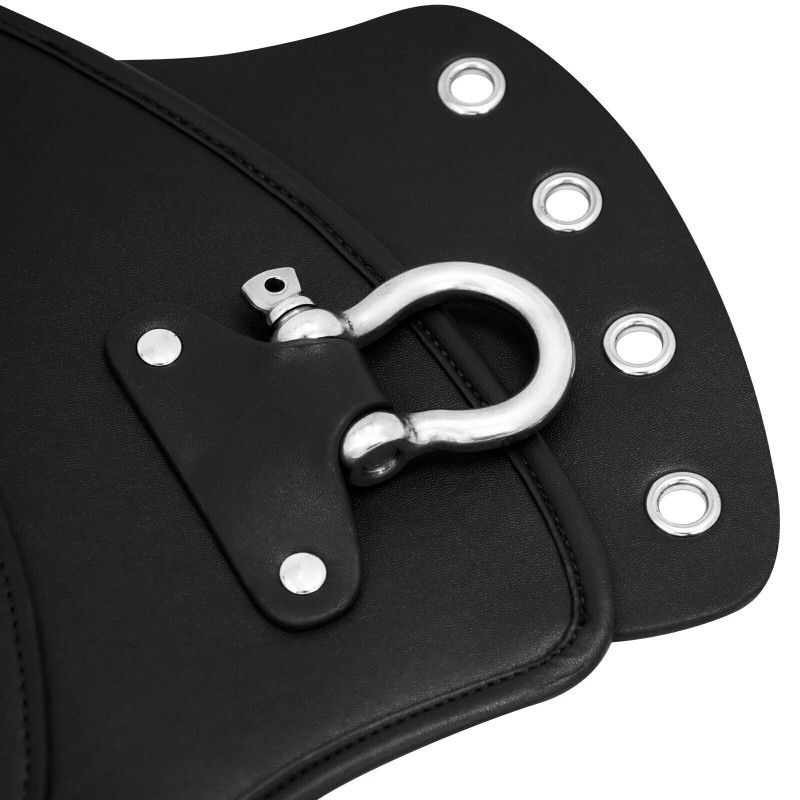 HDBUBALUS PU Leather Heat Saddle Black Shield Deflector Fits For