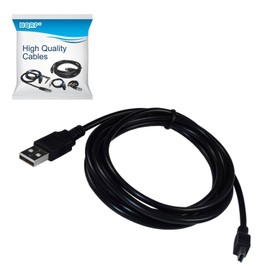 HQRP Long 6ft USB to Mini USB Cable Compatible with Sony Handycam DCR-DVD610 DCR-DVD650 Camcorder