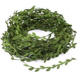GWHOLE 20 Metres Vines Artificial Vine Boxwood Garland Box Garland Ivy Garlands Decorative Vines Gift Ribbon Rattan Garland Leaves Vines Decoration Wall for Wedding Home Garden Communion