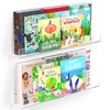 Tatub 24" Acrylic Wall Bookshelves 2 Packs, Floating Bookshelf for