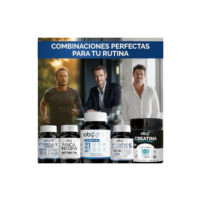 OBY Multivitaminico Hombre con Magnesio Maca Negra y Creatina 120