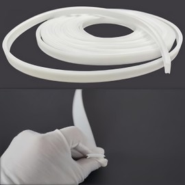 KSDLMPA 16.4Ft/5M Silicone LED Cover, Alumium Profile Silicone Channel Diffuser Flexible PC Lampshade Line for Strip Lights, Ceiling Lamp, Under Cabinet Cover Replaceable Installation (23mm)