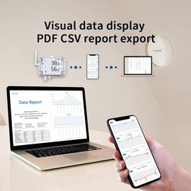 UbiBot GS1-A1RS-US Remote WiFi Temperature and Humidity Sensor, Multiple External Sensors and Types of Alerts. Free App - Compatible with Alexa, IFTTT (2.4GHz WiFi,No hub Required)