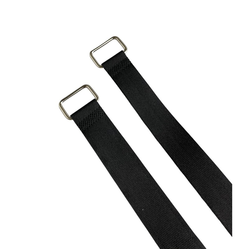 Heavy Duty Metal Buckle Velcro Cable Ties Reusable 3x200cm Pack