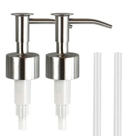 Soap Dispenser Pump Replacement - 304 Rust Proof Stainless Steel Soap Pumps Replacement for Your Bottles Fit Standard 8oz / 16oz Round 28/400 Neck Bottles,2 Pack…
