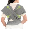 Grey Baby Wrap Carrier - Breathable Baby Sling, Lightweight Front