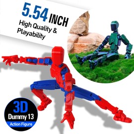 FoxVilla Assembly Completed T13 Action Figure, Titan 13 3D Printed Action Figure, Lucky 13 Assembled Dummy 13 Glow in The Dark