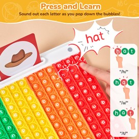 CVC Word Games,Learn to Read in Weeks,Multisensory Reading & Phonics Game Ideal for Pre Kinderarten to 1st Grade-Homeschool Supplies-with 88 CVC Cards