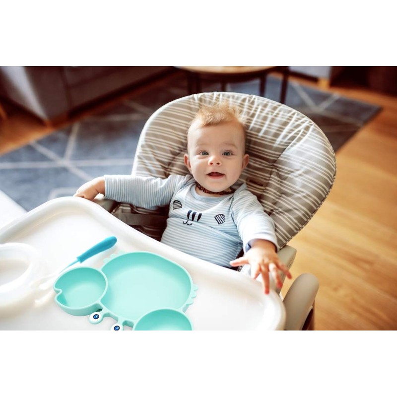 Silicone Suction Plate for Toddlers with Fork Spoon Set -