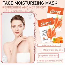 10 Pcs Facial Sheet Face Mask Set,Hydrating Face Mask Sheets Set For All Skin Types(R)