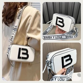 Bolsa Bandolera para Mujer,Bolso Crossbody Mujer,Impermeables Bolsa para Mujer,Bandolera ajustable,Bolso bandolera de piel de gran capacidad,Adecuado para citas y uso diario (Blanco)