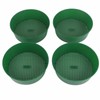 Walfront 4pcs Gardening Sieve Stackable Soil Sifting Pan Plastic Mesh
