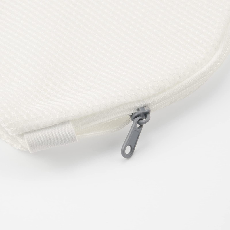 MUJI 44593547 Polyester Cushion Mesh Washing Net, Round/Approx. 11.2 x