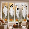 Extra Large Halloween Window Clings, Ghost Witch Hat Pumpkin Decals
