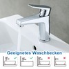 Florenta Brass Bathroom Tap, Single Lever Basin Mixer Tap with