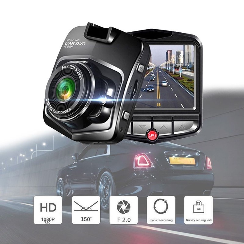 Car Driving Recorder Black 1080P 2.4 Inch IPS Screen 3MP