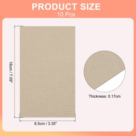 Rebower Corrugated Cardboard Paper Sheets, Corrugated Paper Cardboard Inserts [for Craft and DIY Projects] - 7.1x3.4 Inch/Brown/10 Pcs