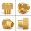 QZKJQDD Brass Reducer (1/2 Inch Female x 3/8 Inch Male
