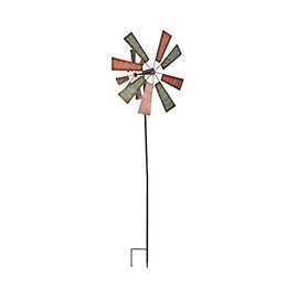 61 Inch Metal Garden Stake Kinetic Wind Spinner Yard Art Lawn Decor Sculpture