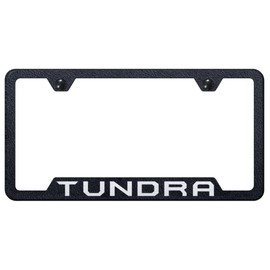 Au-TOMOTIVE GOLD Logo Cut-Out License Plate Frame for Toyota Tundra (Rugged Black)