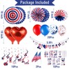 SUNBEAUTY 4th July Party Decorations American Flag Navy Blue Red