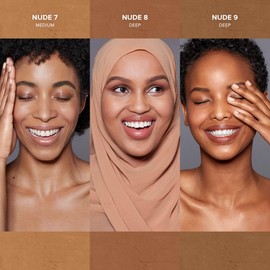 Nudestix Nudies Tinted Blur Foundation Stick, Matte Cream Powder Multitask Makeup to Tint, Blur, Blot Skin and Sculpt Face, Lightweight, Natural Matte Finish, Shade: Deep 8, 0.2 fl oz (6.2 g)
