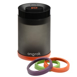 ONGROK Glass Storage Jar with Vacuum Pump Technology, Air Proof Containers to Preserve Smell and Aroma (800ml (2oz))