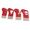 Christmas Stocking Decorative Cartoon Pattern Cuff Stocking Ornament for Tree