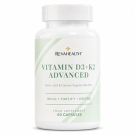 High Strength Vitamin D3 K2 Supplement | D3 2000 IU & K2 80µg Calcium, Boron & Pea (Palmitoylethanolamide) |Teeth & Bone & Joint Health | Vegetarian Capsules |60 Capsules (30 Servings)