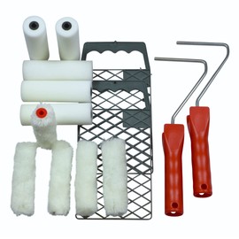 Paint roller set of 14 paint rollers radiator roller paint roller hanger scraper grille