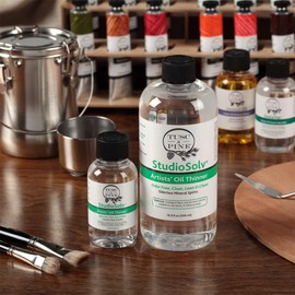 Tusc & Pine StudioSolv™ Odorless Mineral Spirits 3.4oz (100ml) - Purified Odor-Free Spirit Solvent For Thinning Oils, Artists, Painting Thinner, Professionals, & More!