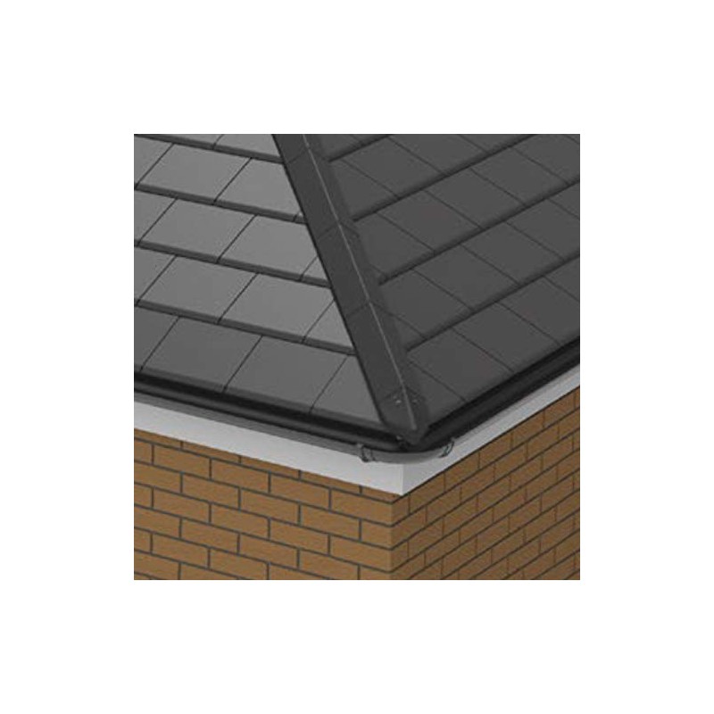 4 x Slate Grey Enviro Tile Roof Hip End Cap