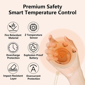 BoloShine Hand Warmer, 6 Hours Lasting Heat, Pocket Warmer, Electric Reusable USB Hand Warmer, Finger Warmer, Gift for Women, Men, Children, Winter, Outdoor, Camping, Skiing