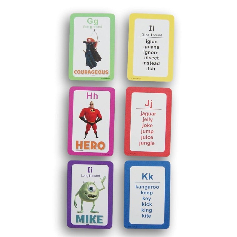 Flash Cards Phonics with Pixar Characters - Nemo, Monsters, Inc.(Pre-K)