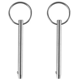 YXQ 2 Pcs Quick Release Pin, Diameter 1/4"(6.3mm), Total Length 3"(76mm), Effective Length 2.4"(61mm) Full 316 Stainless Steel, Bimini Tops for Boats Accessories