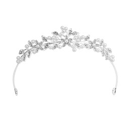 Tiara Silver Crystal Crown Tiara Wedding Tiara Crown Crystal Tiara Bridal Headband Tiara Girls Tiara for Birthday Wedding Pageant Prom Party (Silver), Alloy