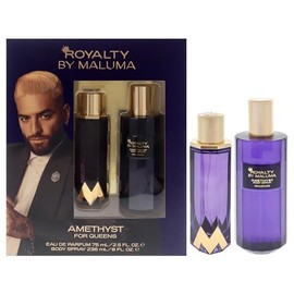 Royalty By Maluma Amethyst for Women - 2 Pc Gift Set 2.5oz EDP Spray, 8oz Body Spray