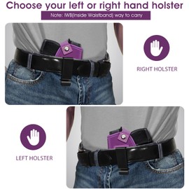 Gun Holster for Women/Men, Universal IWB Holsters for Concealed Carry, Pistols Holster Right/Left Handed, Fits S&W M&P Shield 9/40 9mm P320 Glock 17 19 26 27 42 43, Similar Handguns